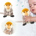 thumbnail image 2 of Realistic Proboscis Monkey Toy Soft Stuffed Animal Cuddly Zoo Collectible For Kids Adults, 2 of 5