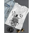 thumbnail image 3 of Vintage Zebra With Glasses T-Shirt Women -Image by Shutterstock, Female Large, 3 of 4
