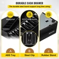 thumbnail image 3 of VEVOR Cash Register Drawer, 13\" 2 Unlocking Ways, Fully Removable Design with 4 Bill 5 Coin Cash Tray, 2 Keys Included, Compact Size Cash Registers for Supermarket, Bar, Coffee Shop, Restaurant, 3 of 9