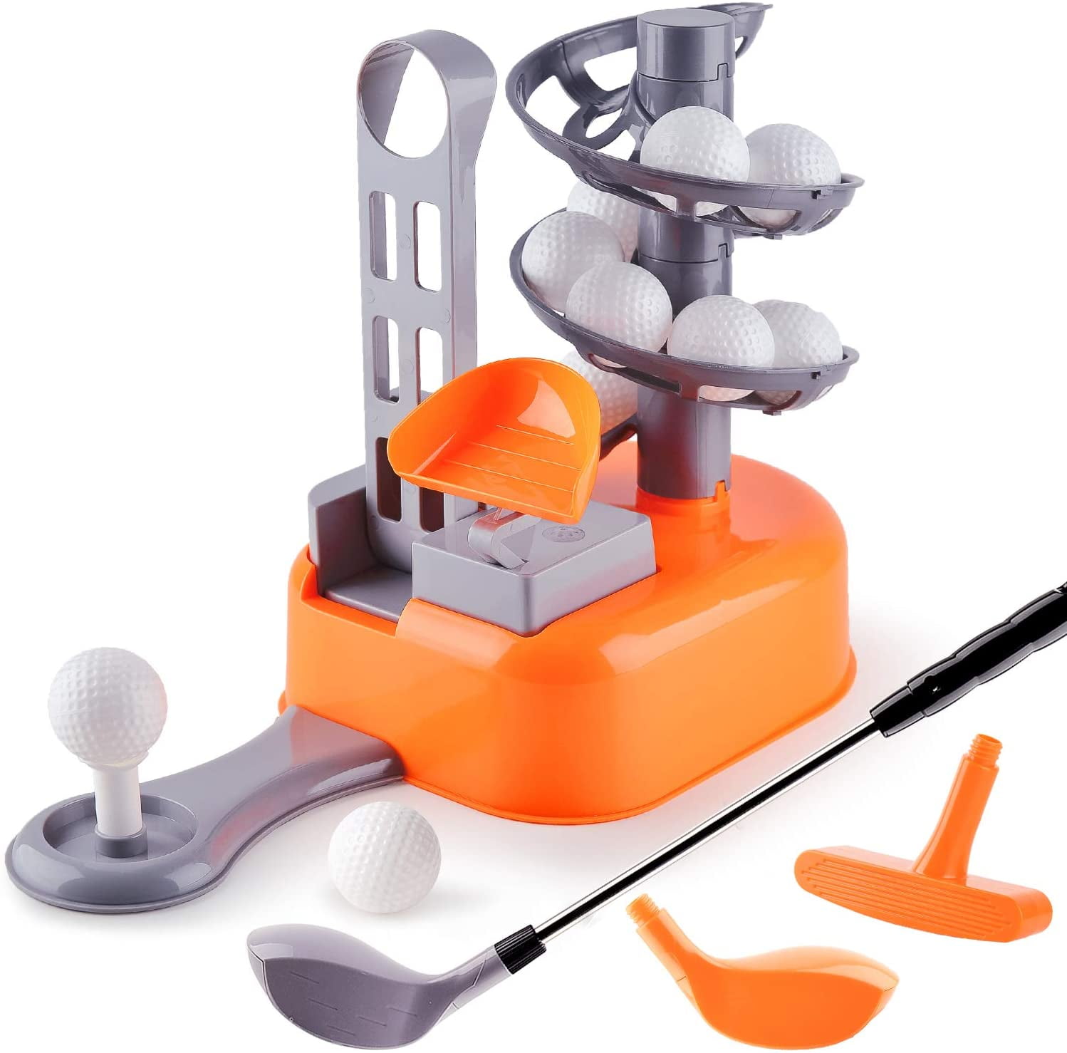 Orange ABS Kids Golf Set with Multiple Club Heads
