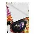 thumbnail image 2 of Sugar Skull Soft Flannel Fleece Throw Blanket, Cultural Celebration Mexican Traditional Make Girl Face in Watercolors Art, Cozy Plush for Indoor and Outdoor Use, 60" x 80", Multicolor, by Ambesonne, 2 of 5