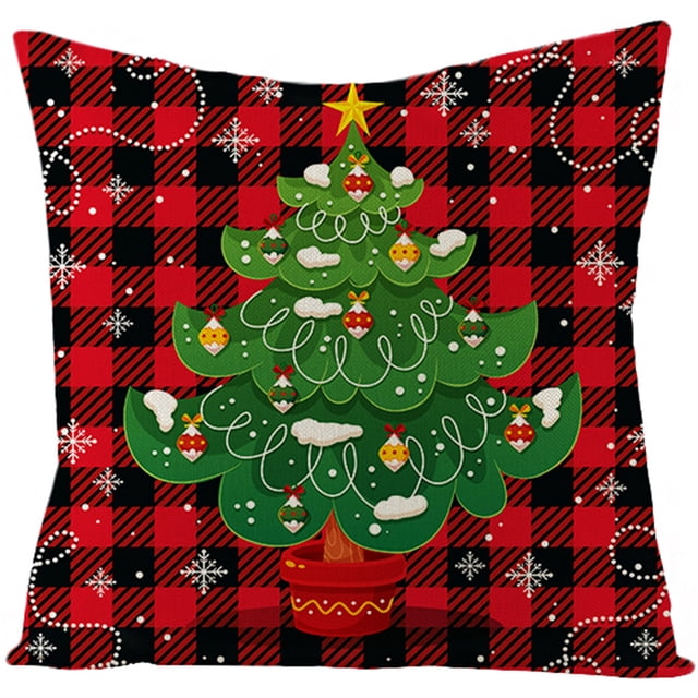 Cojín Navideño de Lino Xihbxyly Decoración Navideña 1 Unidad