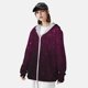thumbnail image 3 of Fotbe Dark Purple Glitter Chaqueta con Protección Solar UPF 50+ para Hombre y Mujer, Camisa con Capucha y Bolsillos-Medium, 3 of 7