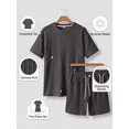 thumbnail image 5 of Men’s Summer 2 Piece Outfit, Short Sleeve T-Shirt and Drawstring Shorts Matching Set, Casual Vacation Beach Outfit, 5 of 6