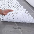 thumbnail image 2 of Non-slip Shower Mat, Non-slip Rectangular Pebble Shower Mat, Non-slip Mat With Suction Cup, Anti-fungal Bathtub Or Shower Mat (white), 2 of 5