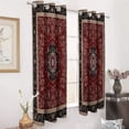 thumbnail image 3 of Bohemia 2pcs Blackout Curtains For Living Room Bedroom Grommet Top Window Set for Left And Right Biparting Open, 3 of 6