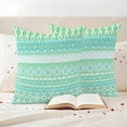 thumbnail image 3 of Teal Green Boho Outdoor Waterproof Pillow Covers, Vintage Ethnic Tribe Abstract Art Decorative Square Throw Pillowcase Sofa Cushion Sham for Patio/Couch/Chair, 24"x24" 2 Pack, 3 of 8