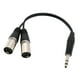 thumbnail image 4 of 2x 1 Piezas Estéreo de 6,35 mm a Doble XLR Cable Divisor Audio Música, 4 of 7
