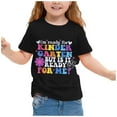 thumbnail image 1 of TZEWGL Cute Letter Print Short Sleeve Crewneck Basic Shirt For Toddler Blouse For Kids size 8-9T, 1 of 5
