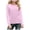 Pink, variant on idosla Boys Ribbed Long Sleeve Shirts Kids Casual Crewneck Solid Tops Tees 5-14 Years (Navy, 3-4 Years)