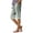 05-Mint Green, variant on Women's Floral Print Elastic Waist Capri Pants with Pockets, Casual Loose Knee Length Cropped Trousers, Summer Breathable Casual Shorts for Women Daily Lounge Wear 05-Mint Green XXXL