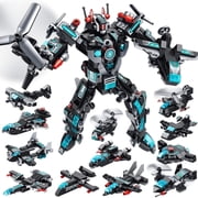 WIDELAND 25-in-1 Transforming Robot Building Blocks Set Compatible with Lego， Cool STEM Science Educational Construction Set, Ideal Birthday Gift for boys 6-14