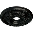 thumbnail image 3 of Ekena Millwork 18"OD x 3 1/2"ID x 2 1/2"P Granada Ceiling Medallion (Fits Canopies up to 6 5/8"), Hand-Painted Jet Black, 3 of 5
