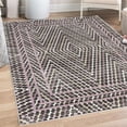thumbnail image 1 of Geometric Decorative Rug, Pastel Ombre Colored Zigzag Look Abstract Forms Rhombus Rustic Motif, Quality Carpet for Bedroom Dorm and Living Room, 6 Sizes, Purple Grey, by Ambesonne, 1 of 4