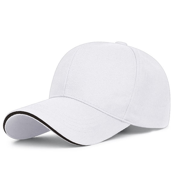 Unisex Trucker Baseball Hat Soft Cotton Blend Adjustable Lightweight Cap for Festival Outdoor Sports Daily Wear White