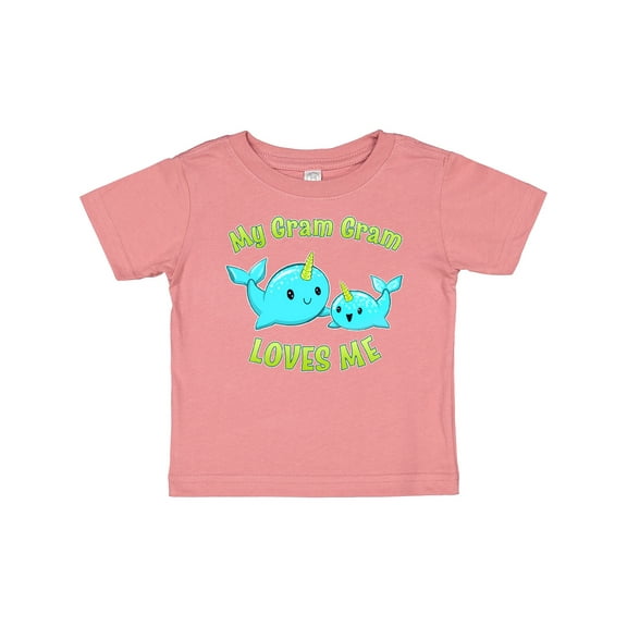 Inktastic My Gram Gram Loves Me- Cute Narwhal Boys or Girls Baby T-Shirt