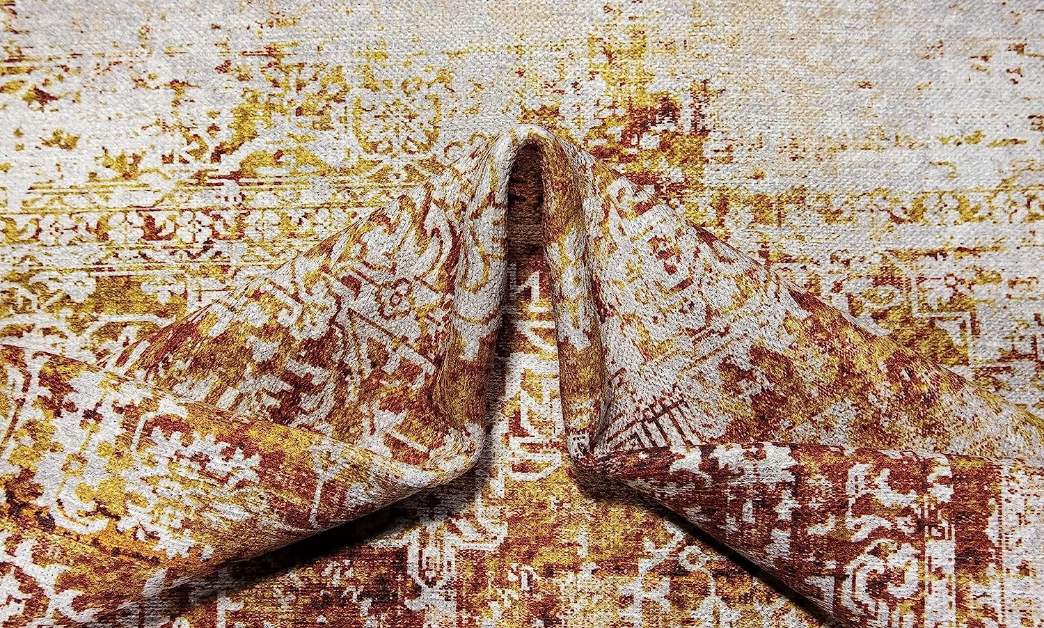 Gloria - Door mat Washable Rug Runner Low Profile Persian Washable Rugs Non Slip Rugs for Living Room Light Weight Outdoor Mat