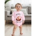 thumbnail image 6 of BemeyourBBs Baby Girl Sweatshirt Romper Long Sleeve Bow Football Print Bodysuit, 6 of 9