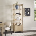 thumbnail image 6 of Transitional Narrow Bookshelf with Drawer on Bottom - Oak, 6 of 9
