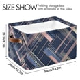 thumbnail image 4 of Yayeee 2 Pack Canvas Storage Basket with Handles for Shelves Fabric Bins Closet Organizer, Black Stripes, 4 of 8