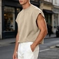 thumbnail image 3 of LIaqionyy Men's Sleeveless Shirts Crop Vest Top Crew Neck Comfortable Loose Running Pullover Tank Tops Clothes, 3 of 8