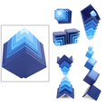 thumbnail image 4 of Rompecabezas 3D Bloques de construcción Ladrillos educativos del estrés Juegos Juguete ños adultos Azul 1 Salvador Bloques de construcción de cubos, 4 of 10