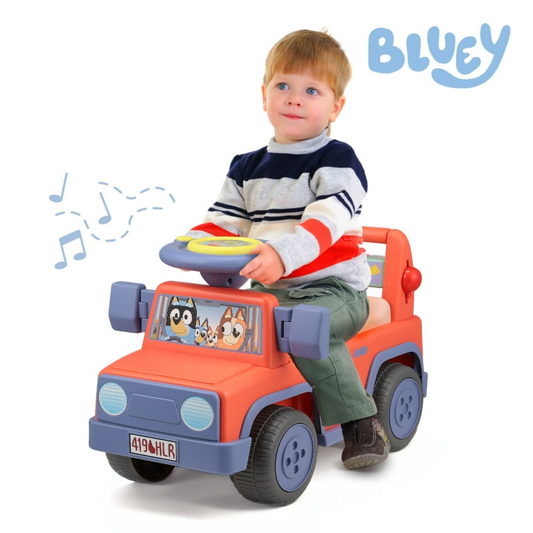 Bluey Licensed Interactive Ride-On Push Car for Boys and Girls