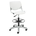 thumbnail image 3 of KFI Studios KOOL Home and Office Adjustable Drafting Stool, White Back, Sky Blue Seat, 3 of 7