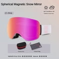 thumbnail image 1 of PRIME Professional Ski Goggles Double Layer Anti-Fog Men & Women Large Spherical Snowboard Goggles Card Myopia WindProof, 1 of 7