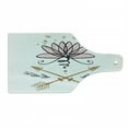 thumbnail image 1 of Bohemian Cutting Board, Sketchy Drawn Image of Lotus Flower with Arrows Harmony Art, Decorative Tempered Glass Cutting and Serving Board, in 3 Sizes, by Ambesonne, 1 of 2
