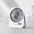 thumbnail image 4 of Portable Mini Desk Fan Thin Card Style Usb Powered Personal Fan with Warm Led Light 5 Speed Adjustment for Indoor Outdoor Use Home Car Office Yellow 1 Pack, 4 of 9