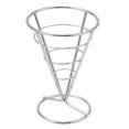 thumbnail image 1 of 4 Pcs French Fries Stand Cone Basket Fry Holder with Dip Dishe Cone Snack Fried Chicken Display Rack, 1 of 5