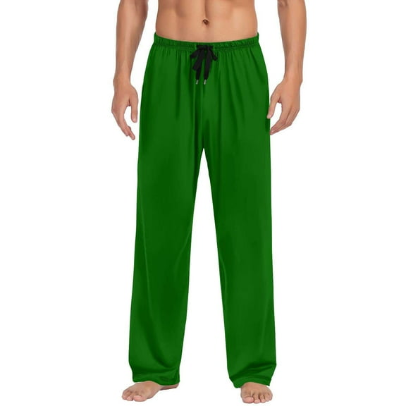 Tnhcen Men's Pajama Pants Elastic Waist, Soft Sleep Pants Straight Leg, Loungewear Pants for Men with Pockets, Comfortable Home Wear, Sizes S-3XL