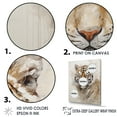 thumbnail image 3 of Designart "Beige Tiger In Minimalism III" Animals Tiger Canvas Prints, 3 of 7
