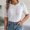 White, variant on ZZwxWA Women's Eyelet Crewneck Tops Short Sleeve Casual Loose Shirts Summer Fashion Solid Blouses Sweater 2025 Casual Crochet Round Neck Hollow Out Knit