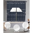 thumbnail image 2 of Rustic Botanical Swag Curtains for Living Room/Bedroom Windows, Japanese Herb on Black Simple Art Kitchen Curtains and Valances Set 36 Inch Length, Light Filtering Swags Valance Curtain Panels, 2 of 5