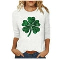 thumbnail image 3 of Zedker St Patricks Day Long Sleeve Shirt for Women Shamrock Clover Love Graphic Shirts Irish Gifts Tee Tops 2026, 3 of 6