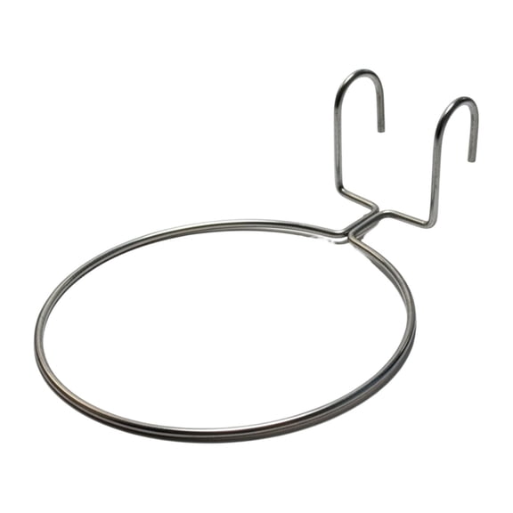 Nnndbs Wall Mount Pot Holder, Double Hook Flower Pot Bracket with Ring, Heavy Duty Metal Hanger Stand for Balcony Garden Patio