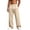 Khaki, variant on Men's Lightweight Sweatpants Baggy Straight Open Bottom Wide Leg Drawstring Lounge Athletic Pants with Pockets, M
