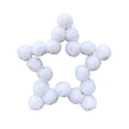 thumbnail image 2 of Corona de estrellas con pompones para la decoración de la puerta del Día de la Independencia | Corona patriótica de estrellas de cinco puntas con pompones, 2 of 6