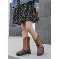 thumbnail image 6 of DADAWEN Kid Western Boots Girls Light Brown Cowboy Boots for 1.5 Little Kid, 6 of 6