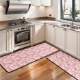 thumbnail image 3 of Kitchen Rugs Sets Of 2,Pink Christmas Snowman Pattern Anti Fatigue Kitchen Mat Rugs Non Slip Washable,Decorative Kitchen Floor Mats for Kitchen,Sink,Laundry,17"x47"+17"x47", 3 of 5