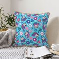 thumbnail image 4 of KLL Wls And Flowers Decorative Throw Pillow Covers Velvet Soft for Couch Sofa Bedroom Living Room Outdoor (No pillow core)- 16"x16", 4 of 5