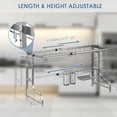 thumbnail image 6 of Gymax Over Sink Dish Drying Rack Adjustable Dish Drainer Stainless Steel Shelf, 6 of 10
