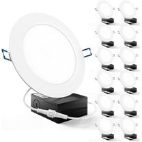 Sunco 12 Pack Recessed Lighting 6 Inch LED, Canless Ceiling Lights Slim with Junction Box, 850 LM, 14W (100W Equivalent), 3000K Warm White, Dimmable, Wafer Thin, 50000 Lifetime Hours ETL