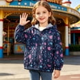 thumbnail image 3 of Eltusu Girls Hooded Jackets, Zip Up Lightweight Windproof Spring Fall Kids Outerwear Purple Size 12-24 Months, 3 of 8