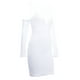 thumbnail image 2 of VISgogo Vestido ajustado de manga larga para mujer, correa de espagueti ahuecada Color sólido Cremallera trasera Fiesta de noche Club Boda de una sola pieza VISgogo moda, 2 of 9