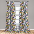 thumbnail image 5 of Ambesonne Animal Print Curtains, Snake Skin Colors, Pair of 28"x95", Multicolor, 5 of 5