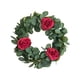 thumbnail image 2 of Corona de plantas artificiales con rosas para puerta de entrada | Decoración de pared para interiores y exteriores de 42 cm, ideal para todo el año | Arreglo floral rosa, blanco y rojo para el hogar, 2 of 6