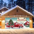 thumbnail image 2 of GUANGHONG Bannière de Noël Festive pour Garage de Chevaux avec Couleurs Vives Design Festif pour Amateurs de Voitures Garages à Domicile Drapeau Rond Facile avec Support Drapeaux pour Chambre Fille, 2 of 4